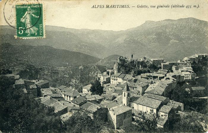 Alpes-Maritimes - Gilette, vue générale (altitude 435 m.)