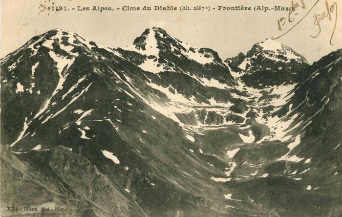1191. - Les Alpes. - Cime du Diable (Alt. 2687m) - Frontière (Alp.-Mar.)