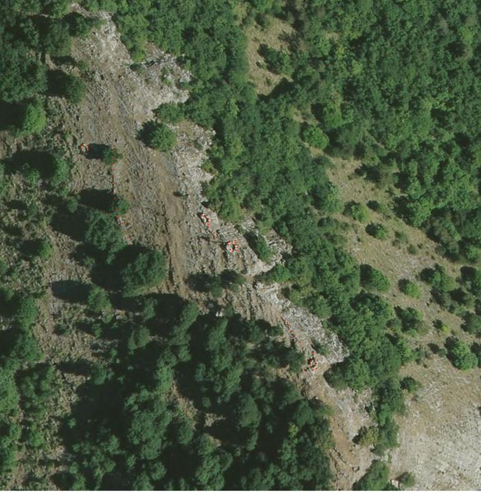 Retranchements du Castel de Braus. vue aérienne 2017.